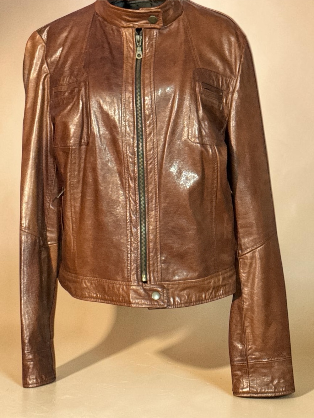 Men’s Genuine Italian Leather Jacket - Size 50